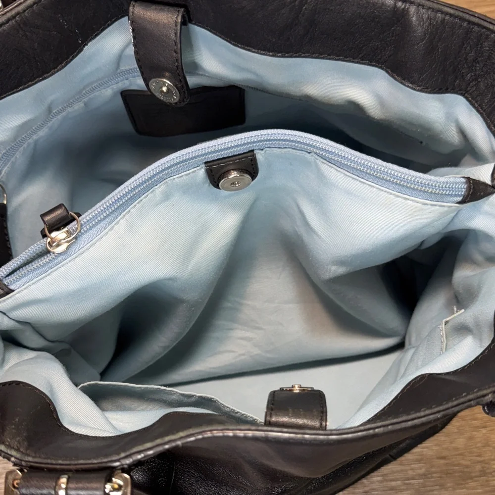 Coach Black Leather Tote Bag